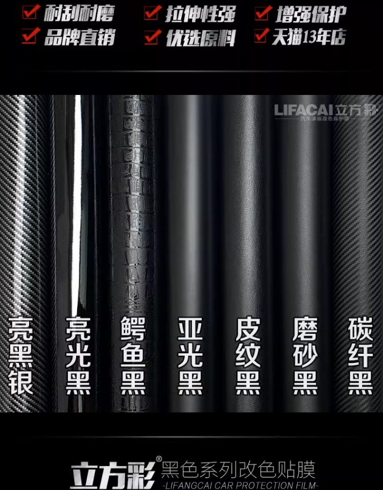 Car Color Changing Film Carbon Fiber Sticker Film Black Interior Central Control Body Roof Motorcycle Matte Frosted Car Film