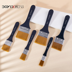 Boyixuan nylon flat head hand-painted wall painting professional art row brush bottom brush wooden gouache acrylic oil painting board brush