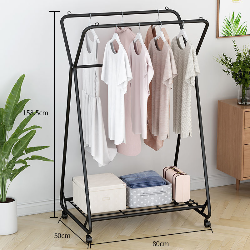 [더블폴 + 유니버셜 휠] 길이 80CM 블랙