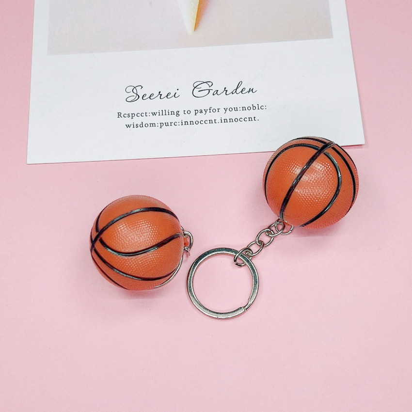 15g Weight Keychain Classification 1 Piece Quantity Daily Occasion Plastic Material Basketball Pattern Unisex Gender Sports Style 1 Piece Sports Basketball Plastic Unisex Keychain 6
