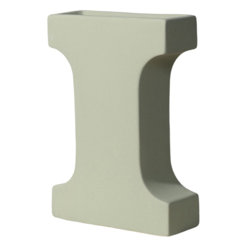 INS nórdico letras esmerilado florero de cerámica decoración sala de estar arreglo de flores secas mesa de comedor creativo decoraciones suaves al por mayor