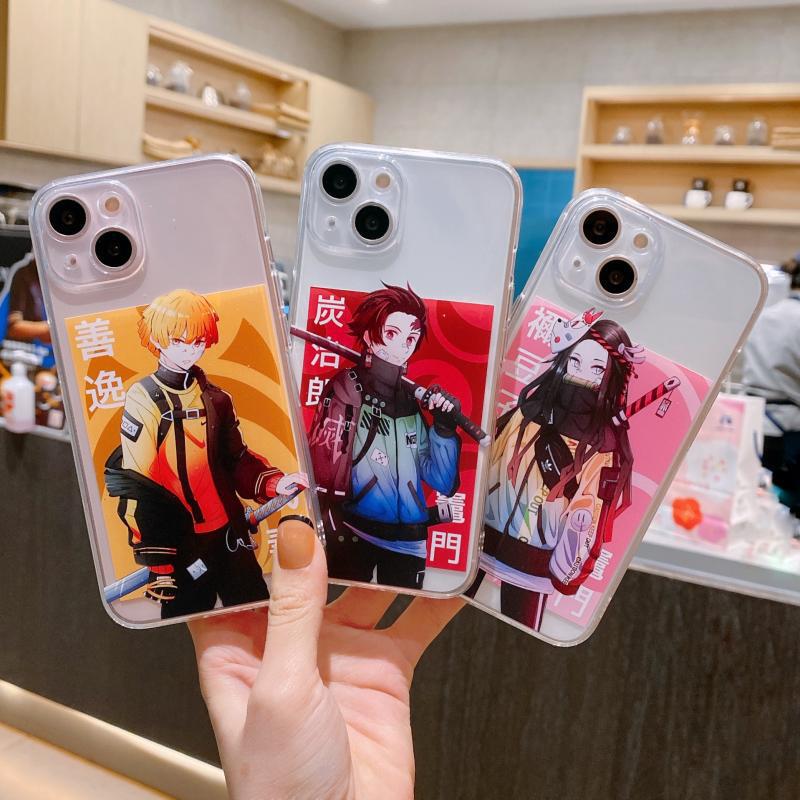 Ghost Blade charcoal Zhilang for Apple 13promax phone case cartoon iPhone14 protective case 12 drop-resistant