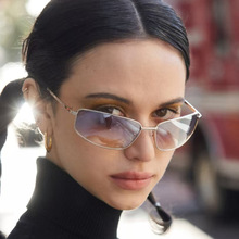 欧美跨境潮流太阳镜Y2K复古方形渐进水银墨镜ins网红气质百搭眼镜