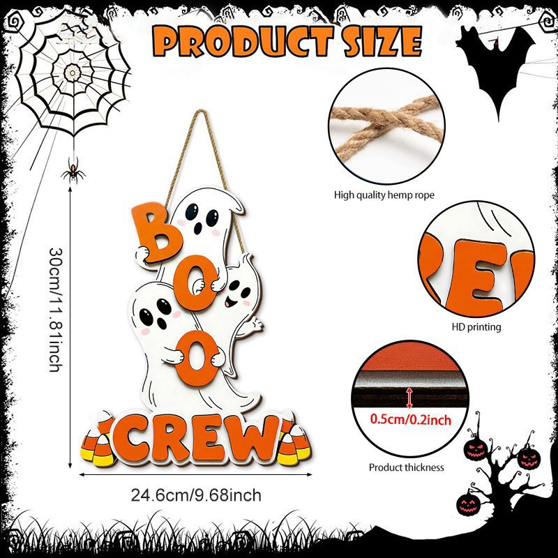 Colgante transfronterizo madera nueva atmósfera de fiesta de Halloween decoración del hogar patio decoración del vestíbulo lista de fabricantes de lote