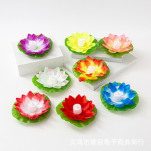许愿荷花灯 led电子蜡烛漂流河灯 景区装饰莲花灯 现货厂家直销