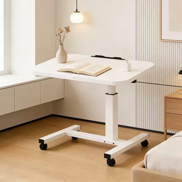 Bedside table, movable height-adjustable table, foldable bed computer table, lazy bedroom student writing desk, fairy dressing table