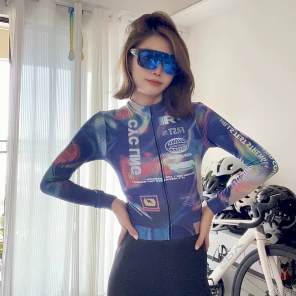 Streamer Webbing Cycling Clothing Thin and Fleece Long-Sleeved Cycling Clothing New
