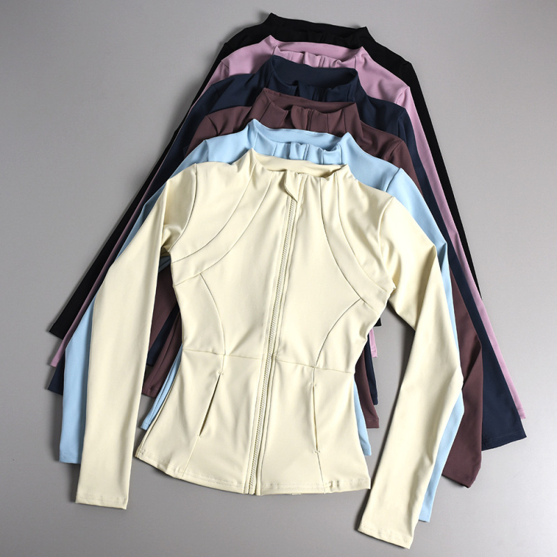 New Autumn and Winter Professional Yoga Sports Jacket Women's Zipper Cardigan Tight Running Gym Top Women's Yoga Wear