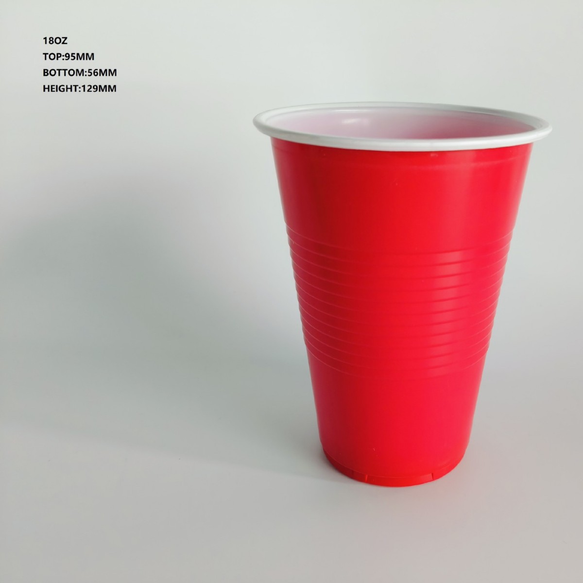 18oz 550ml red and white two-tone disposable cup PARTY CUP