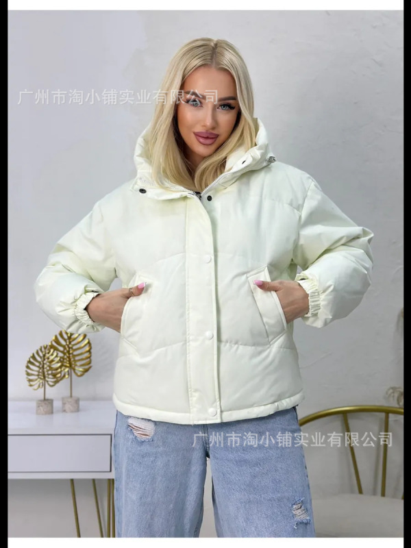 冬季外套棉服女米白色韩版宽松小棉袄洋气面包服短款羽绒棉衣ins|undefined