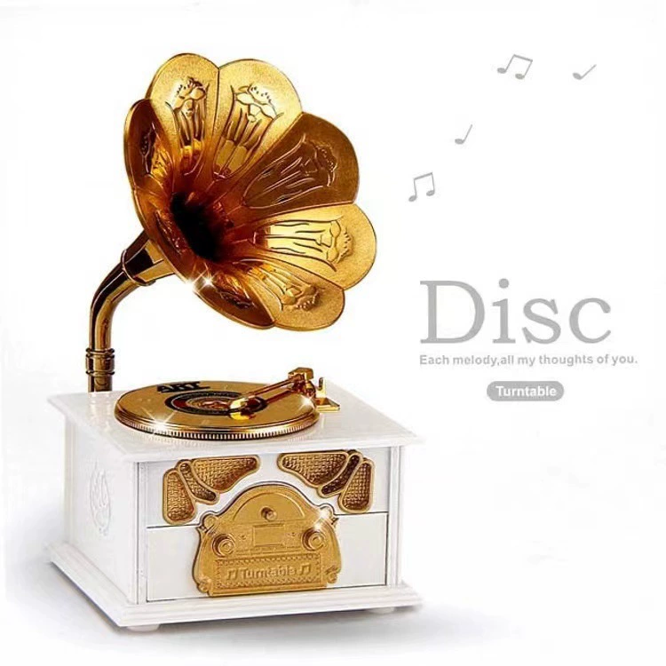 Европейская Ретро запись фонограф музыкальная шкатулка для дома Гостиная Бар Кафе Музыкальная шкатулка украшения оптом