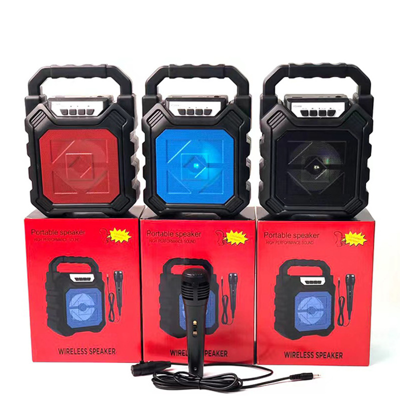 4-inch Bluetooth speaker outdoor square dance portable subwoofer home microphone karaoke computer small speaker wholesale