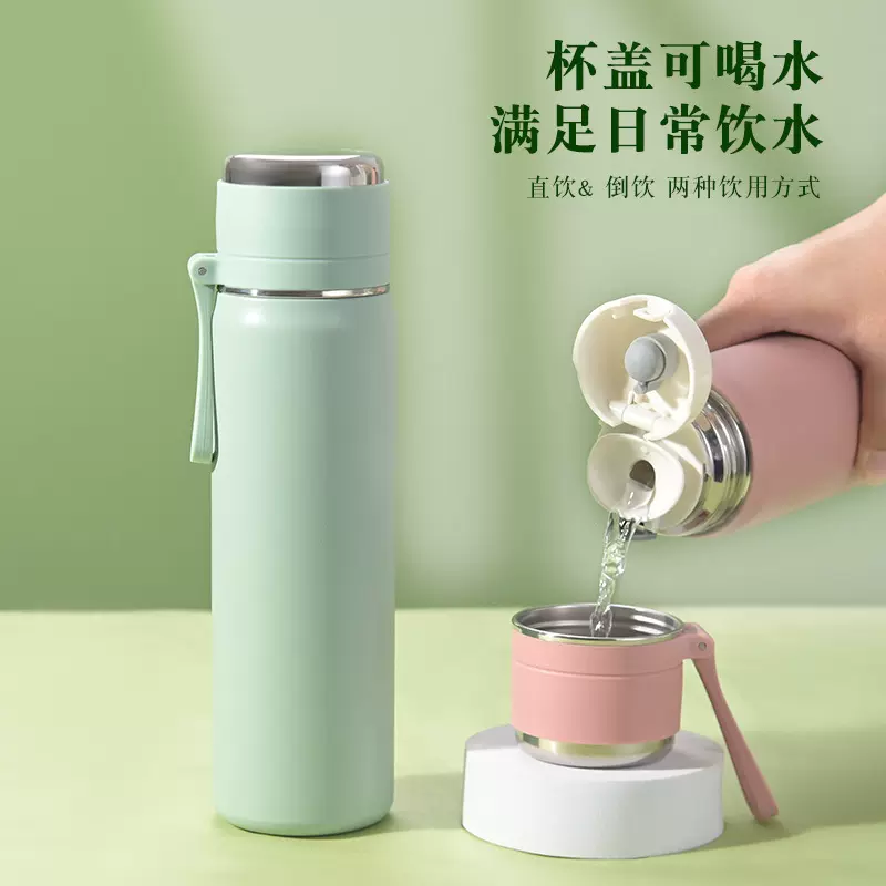 批发吊带子弹头保温杯不锈钢水杯男女生新款学生保温杯刻字印logo