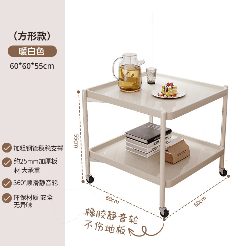 Mesita de noche móvil, mesa lateral, mesa lateral, sala de estar doméstica, armario de almacenamiento de dormitorio, carrito de cabecera, nueva mesa redonda, mesa de centro
