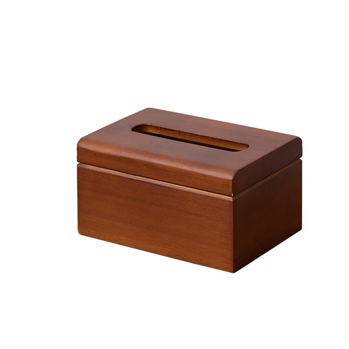 Wooden paper towel holder, Walnut color, New Chinese style, Household, Tissue box, Restaurant, Hotel, Retro, Simple, Living room, Factory wholesale