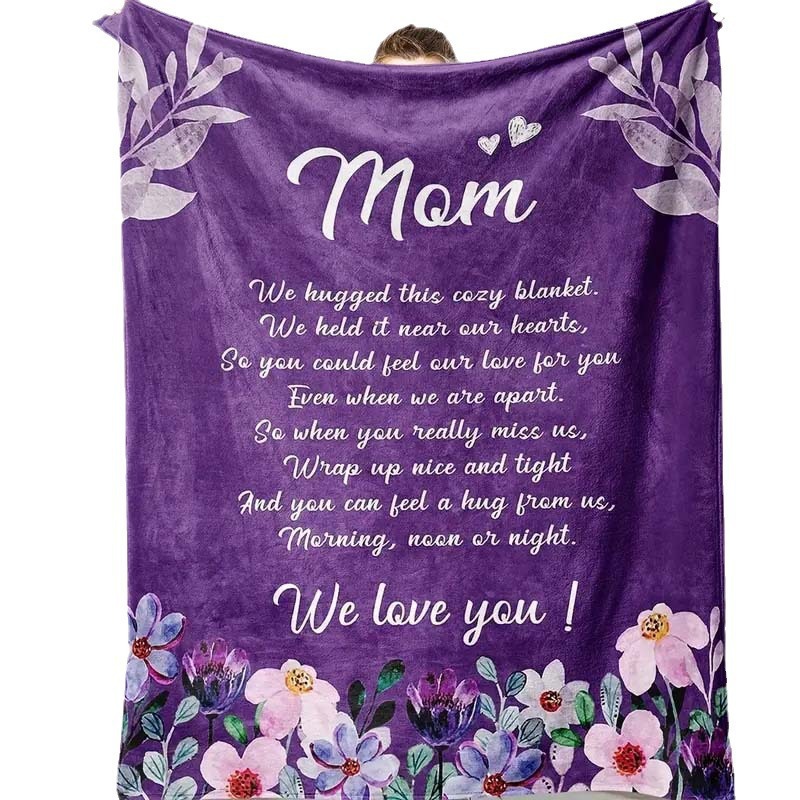 Envelope flannel printed letter air conditioning comfortable and soft blanket, gift blanket_voghion.com