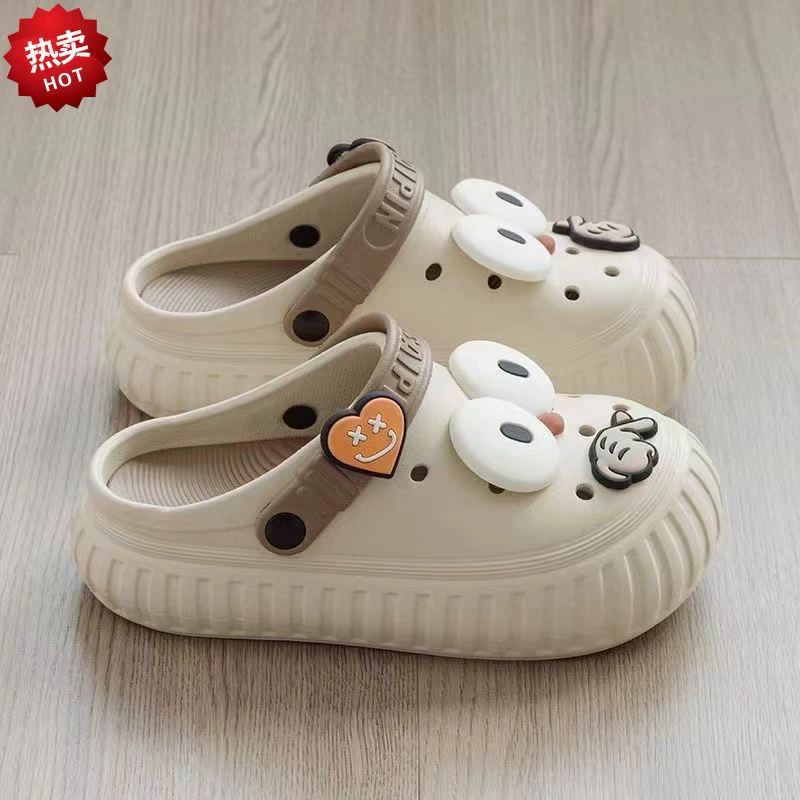 Пещерные туфли для женщин носят новый летний мультфильм милый толстый дно, чтобы наступить на фекалии