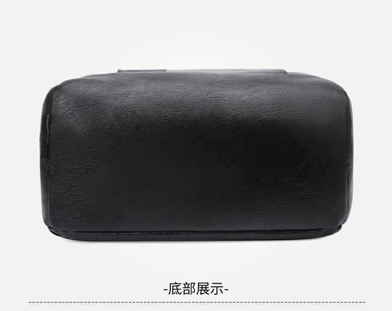 Fashion Simple Pu Backpack Casual Men's Rechargeable Shoulder Computer Bag Wholesale display picture 4