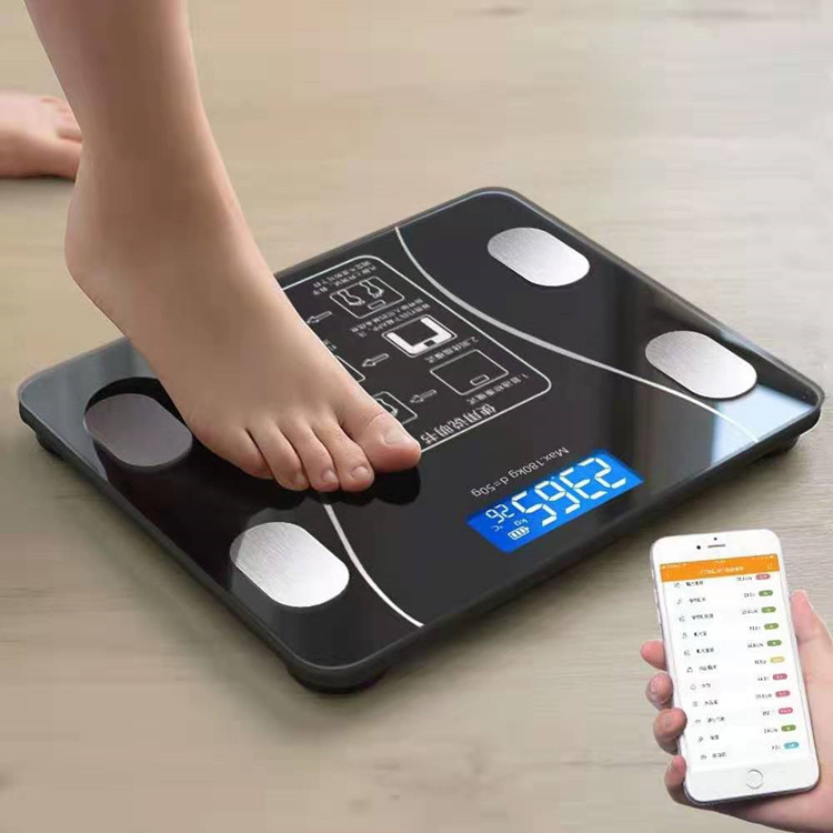 2021 báscula electrónica doméstica para adultos báscula de peso Bluetooth báscula de grasa APP báscula de grasa corporal báscula de carga inteligente