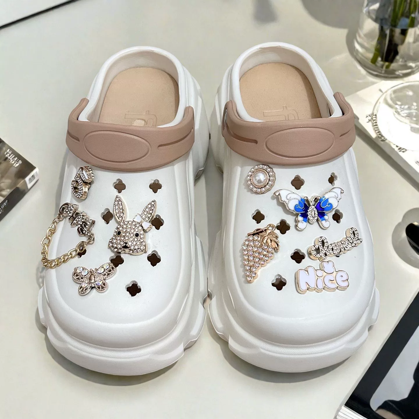 (跨境 торговля), аксессуар, кролик с бабочкой, пряжка для обуви, DIY, стиль высшего качества