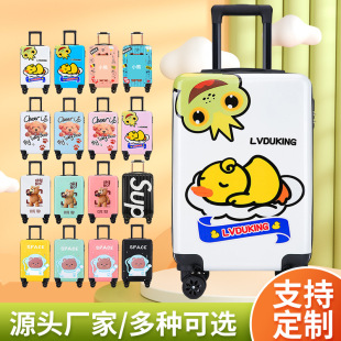 Children's trolley case wholesale printable ogo new cute cartoon pattern luggage universal wheel small boarding case