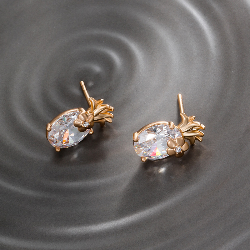 Pendientes elegantes de alto grado de luz de lujo nicho pendientes de circonio con incrustaciones de lujo para las mujeres