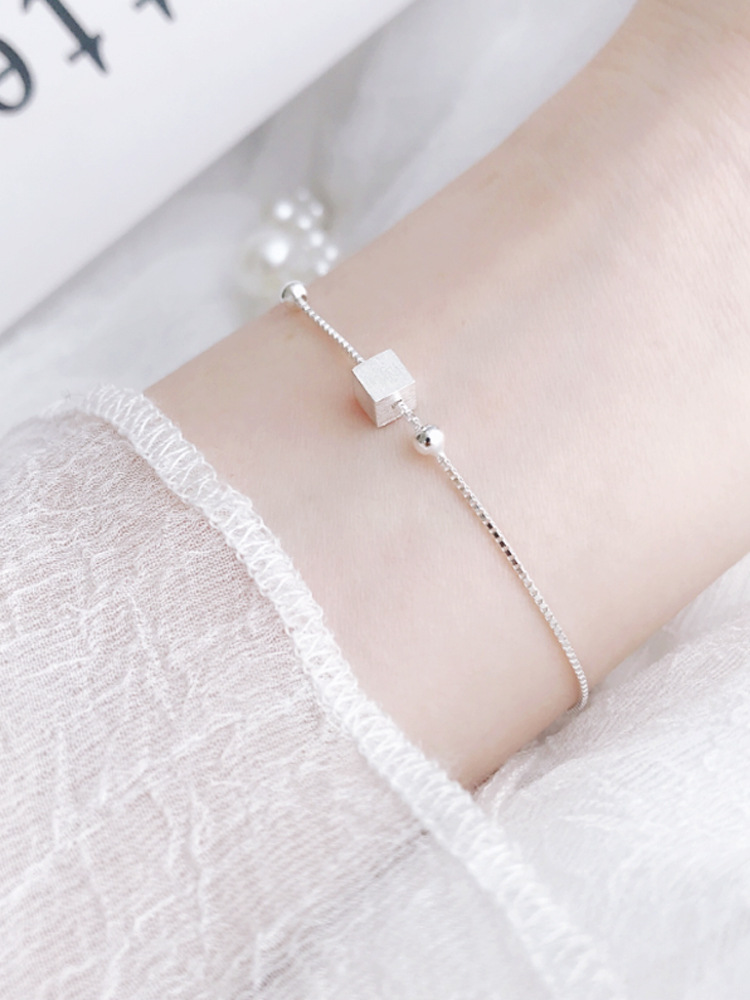 Sunburst Transfer Cube Bracelet For Women Minimalist Geometric_voghion.com