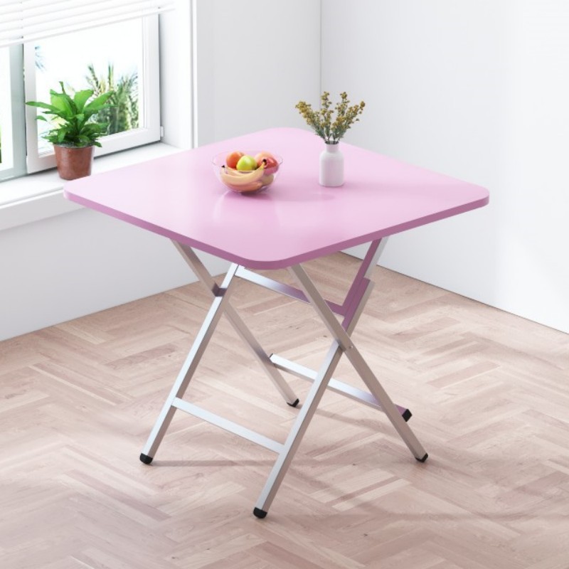 Mesa plegable, mesa de comedor casera, mesa de comedor portátil simple, mesa cuadrada de alquiler, mesa cuadrada simple de comedor