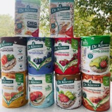 俄罗斯进口DR.KORNER康纳博士米饼原味荞麦蜂蜜蓝莓蔓越莓黑列巴