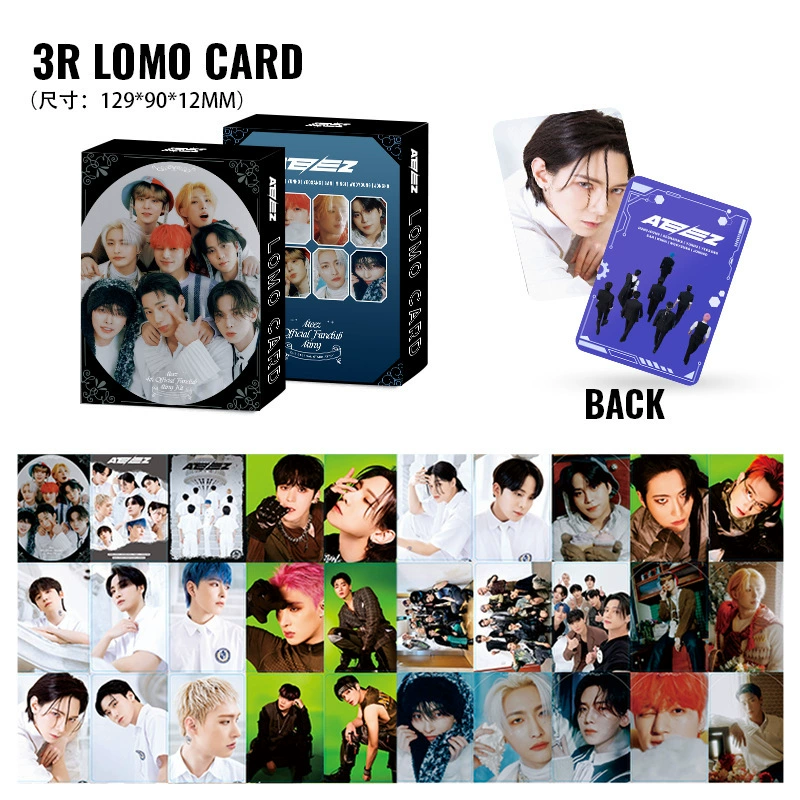 Spot 3r большая Lomo карта ATeez двойной -сторонний 30 карт коробка набор карта фото высокого разрешения поздравительная карта