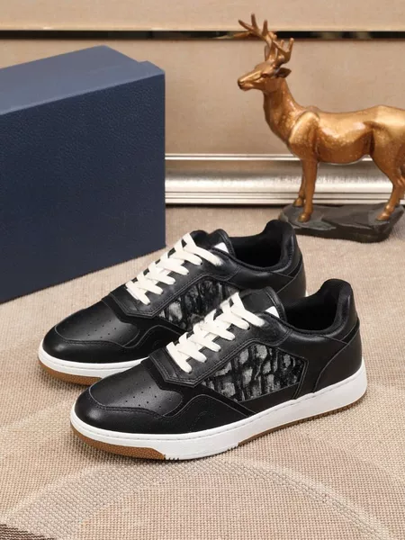 Putian Shoes Foreign Trade D Brand B27 Genuine Leather High-End White Sneakers for Men and Women, Low-Top Printed Embroidered Sports Casual Sneakers