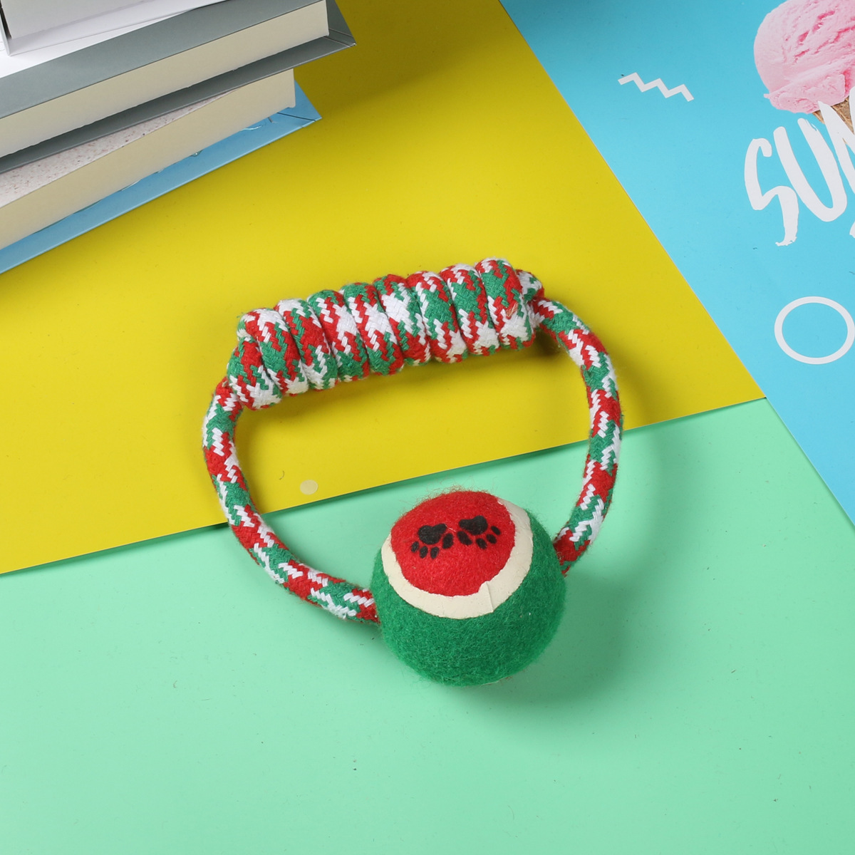 El juego de juguetes para perros más vendido de Amazon, un juguete navideño de cuerda de algodón para mascotas, alivia el aburrimiento, es duradero y resistente a las mordidas.