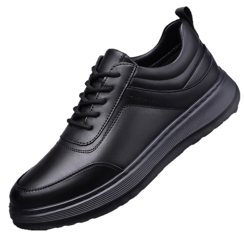 Giày thể thao nam sneaker da lộn phối màu, đế cao su EVA êm chân, buộc dây, gót 3-5 cm — h2506 trắng, h2506 đen