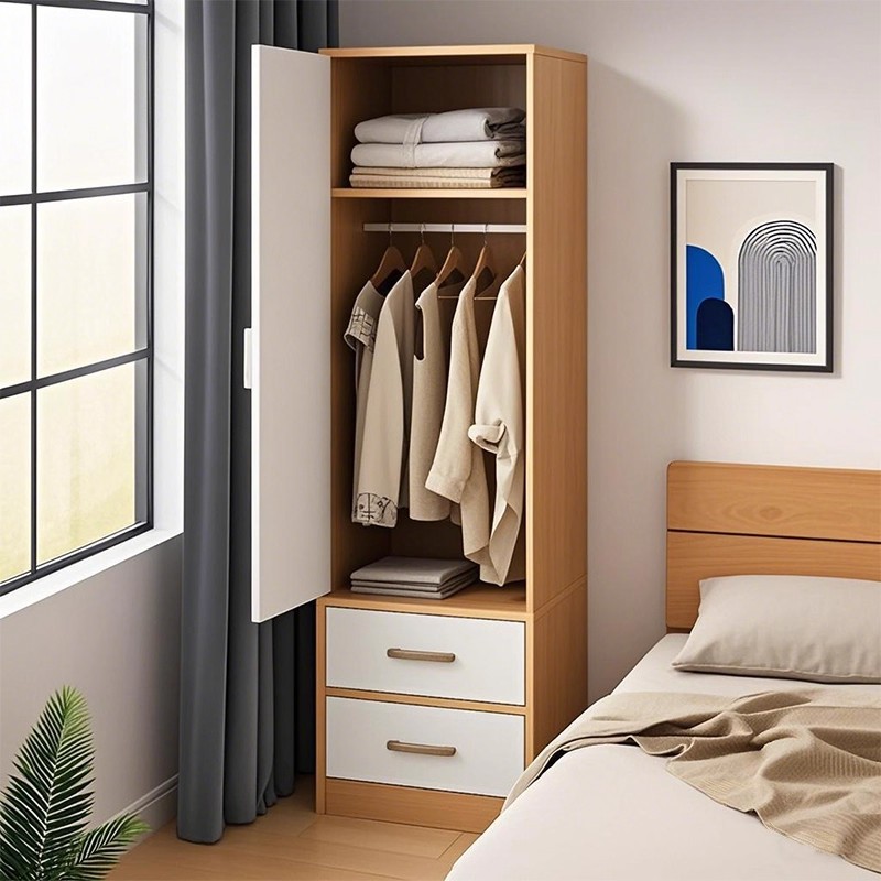 Armario de alquiler pequeño espacio de ahorro de habitaciones de dormitorio armario colgado junto a la cama 2025 nuevo armario de almacenamiento moderno simple