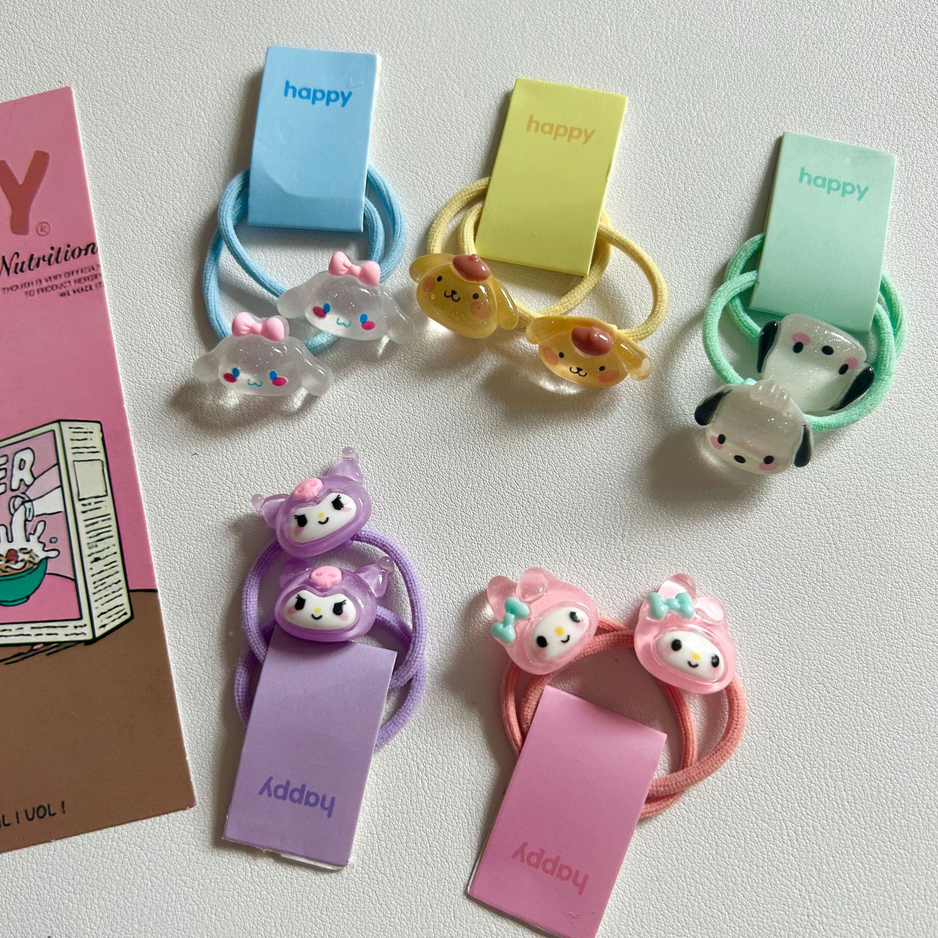 Niños lindos Kulomimi pequeña banda de goma bebé dibujos animados cuerda para el cabello niña atada pelo anillo para el cabello adornamiento para el cabello bebé