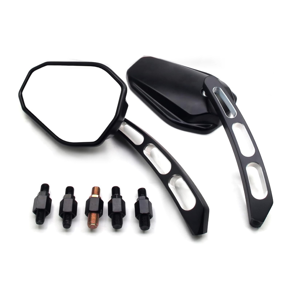 Suministro exclusivo transfronterizo de espejos retrovisores para motocicletas todoterreno FLYQUICK, compatibles con motocicletas Harley, reflectores de aleación de aluminio.