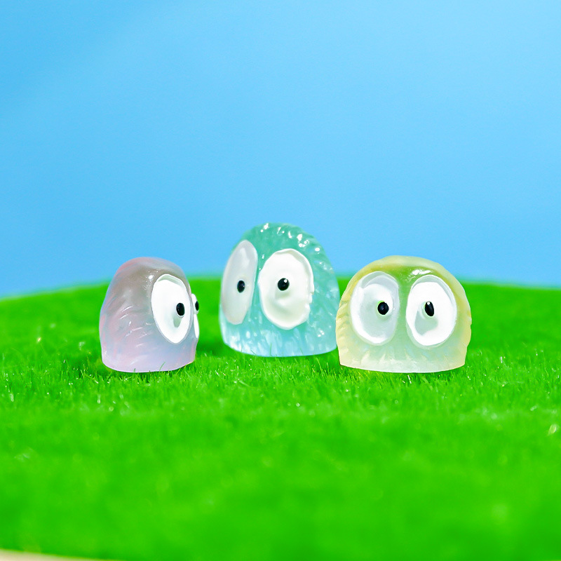 Color luminoso pequeñas briquetas negras muñecas artesanías de resina mini adornos micro paisajes accesorios de decoración de bricolaje