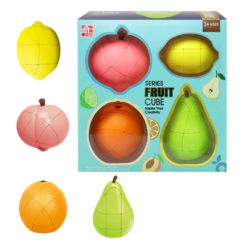 Panxin juego de cubo de frutas serie melocotón limón Cubo de giro nuevo juguete de ventilación de descompresión exótica FX7870