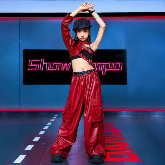 Jazz Dance Girls' Costume Trendy Cool Fashionable suit Children's Jazz Hip Hop Show Trendy Clothes Children's Dance Performance Clothes