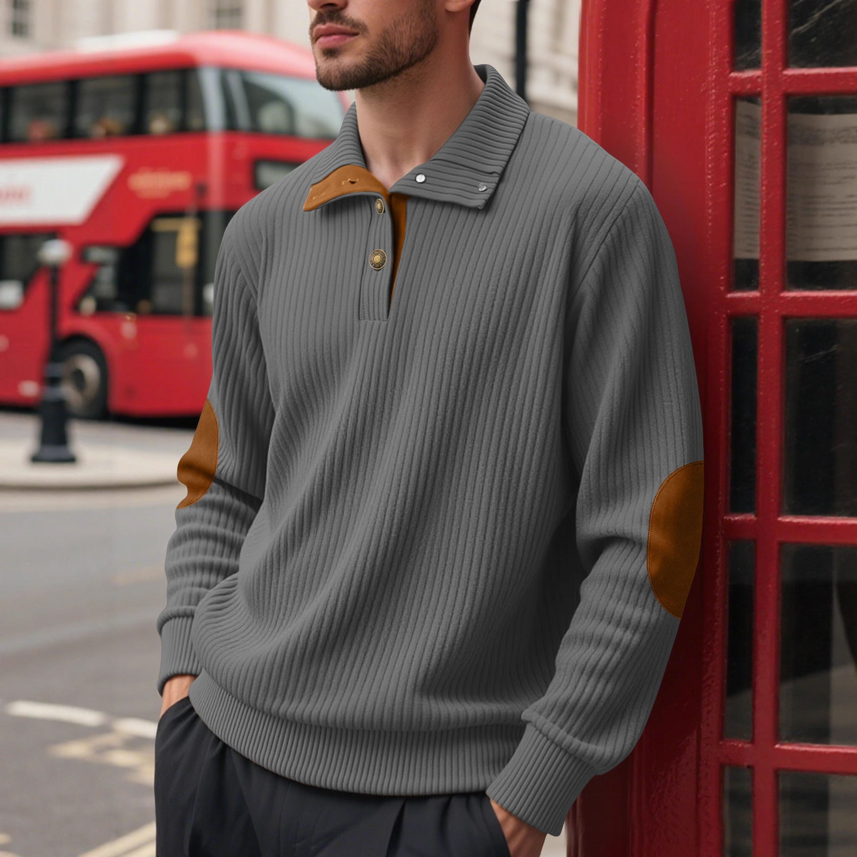 Nuevo Europa y los Estados Unidos transfronterizos primavera y otoño chaqueta de hombre de alta calidad chaqueta casual de moda camiseta de manga larga chaqueta caliente
