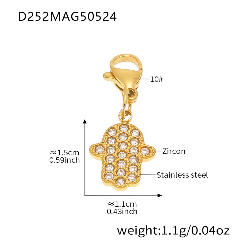 Mili メッキ 18 K 厚いゴールド DIY エナメル釉シングルペンダントニッチファッションパーソナライズされたマリンアクセサリー卸売|undefined
