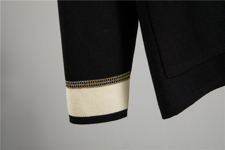 GraceChic Elegant Suit Collar For Women 2025 Spring And Autumn New Color Block Double-Breasted Knitted Top Wide-Leg Pants_voghion.com