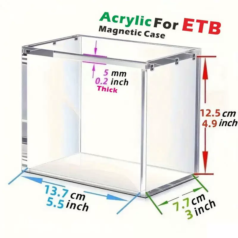 亚克力宝可梦卡盒口袋妖怪游戏卡片盒 UPC EPB助推器精英磁铁盒
