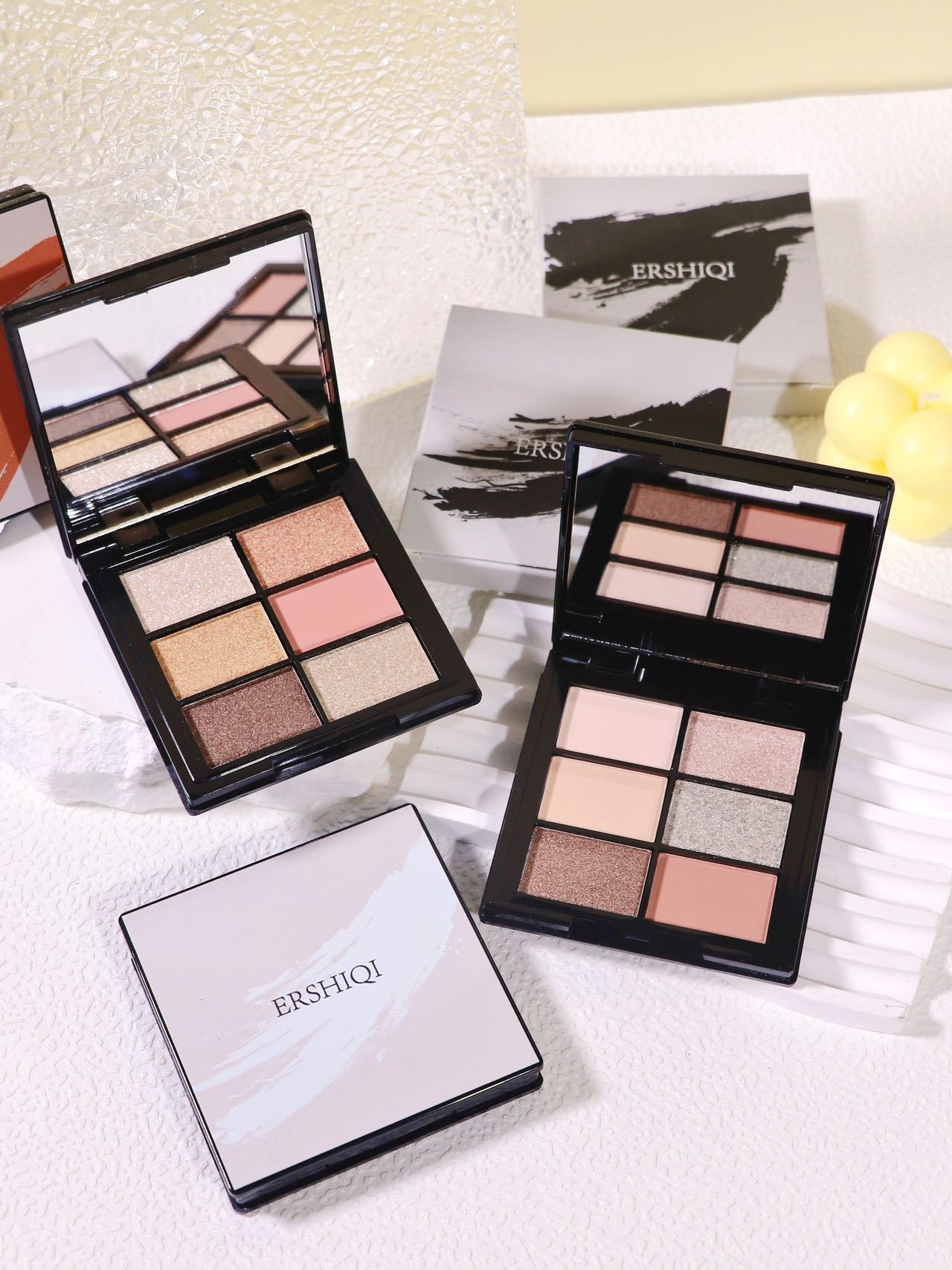 Série exclusive ErshiQI Dry Landscape, fard à paupières intégré à flash fin haute luminosité, réparation spéciale du visage Ins_voghion.com