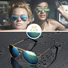 Fashionable retroreflective retro glasses solar-powered, men's sunglasses