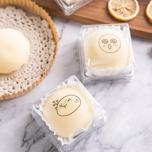 Xue Mei Niang Packaging Box Square ps Egg Yolk Crisp Moon Cake Transparent Blister Box Packaging Round Inner Cover Packaging Plastic Box