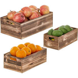 复古木箱木框实木收纳箱陈列超市酒水展示木筐长方形木条箱收纳盒