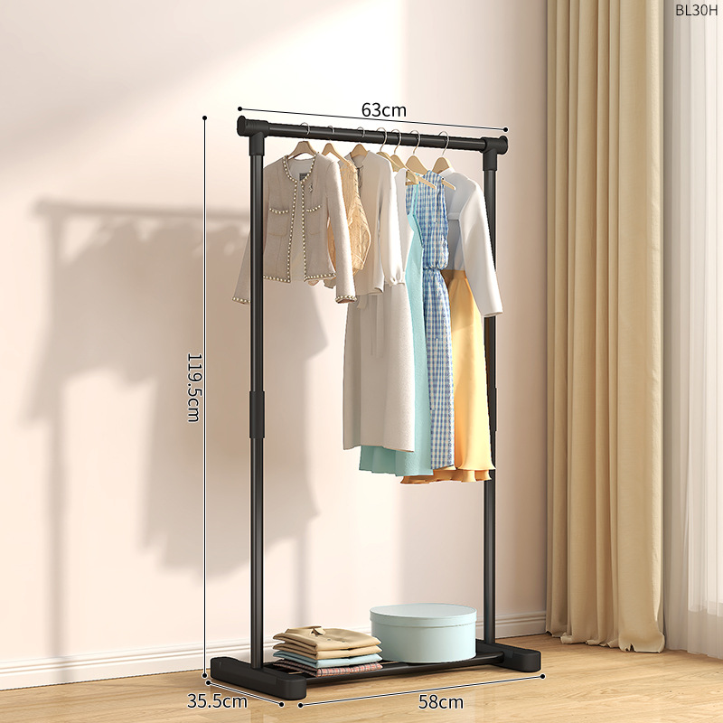 Tendedero de Ropa Plegable Móvil para Balcón y Dormitorio - Perchero de Pie para Hogar