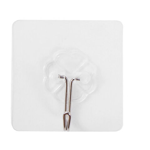 Traceless hook stickers, strong wall adhesive hooks, transparent hooks, coat hooks behind the door, no punching and no nails on the wall
