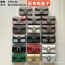 跨境外贸G 家经典迷你酒神高级感虎头扣单肩斜挎翻盖小包女链条包